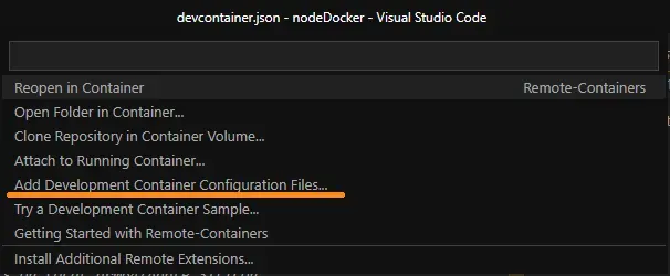 add development container configuration files