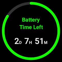 battery time left tile icon